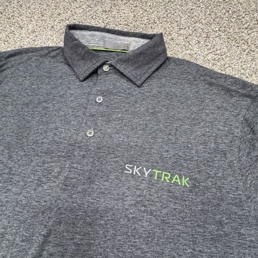 Tasc Polo Shirt Men's Size‎ Medium Golf Short Sleeve Stretch SkyTrak Tour Issue